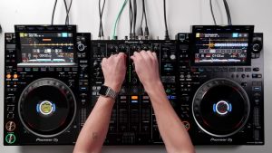 DJ Setup: CDJs with a Mixer