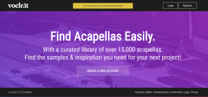 Second Best Place to Download Free Acapellas: Voclr.it